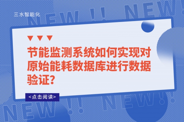 節(jié)能監(jiān)測系統(tǒng)如何實(shí)現(xiàn)對(duì)原始能耗數(shù)據(jù)庫進(jìn)行數(shù)據(jù)驗(yàn)證？